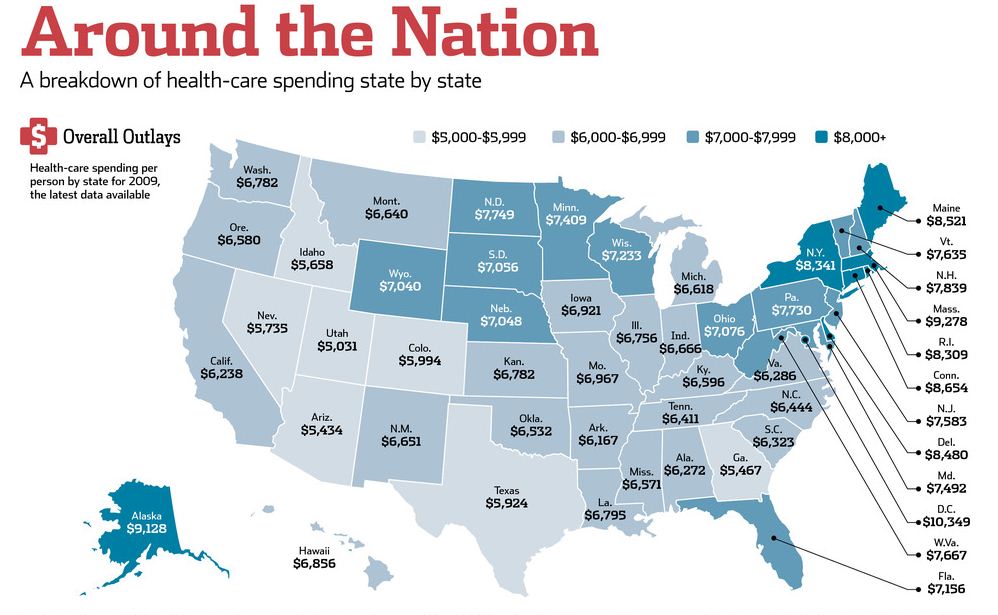 State By State Healthcare Costs Kss Insurance